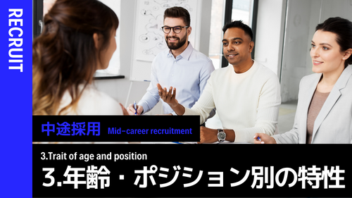 中途採用概論 ③年齢別・ポジション別の特性