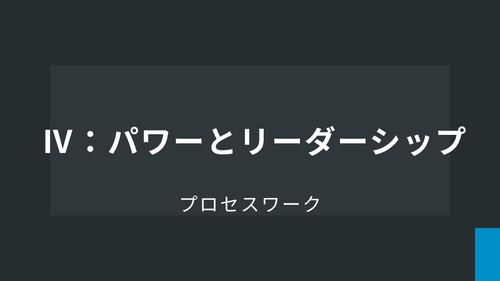 Ⅳ：パワーとリーダーシップ