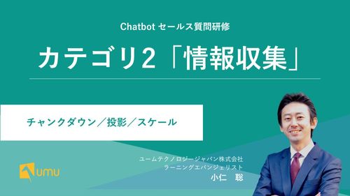 UMUセールス質問研修 ｜カテゴリ2「情報収集」